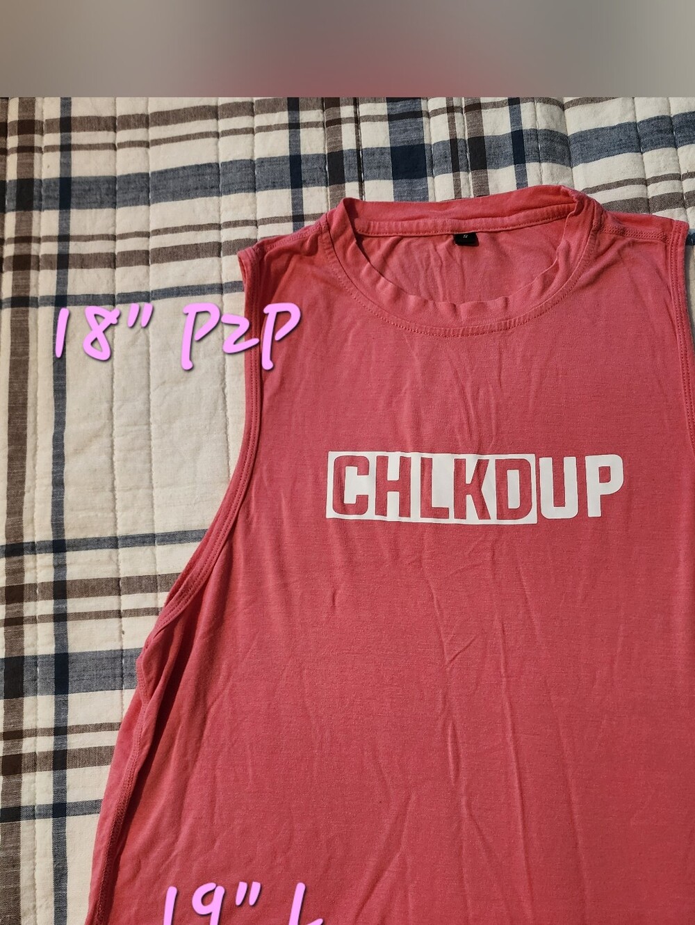 Chlkd up Chaulked up Red Crop Top Gym Crossfit. Size SMALL